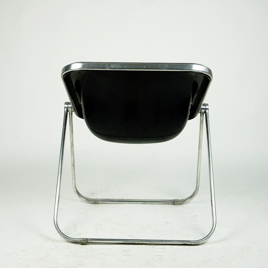 Black Plastic Plona Folding Chair by Giancarlo Piretti for Castelli Italy 1