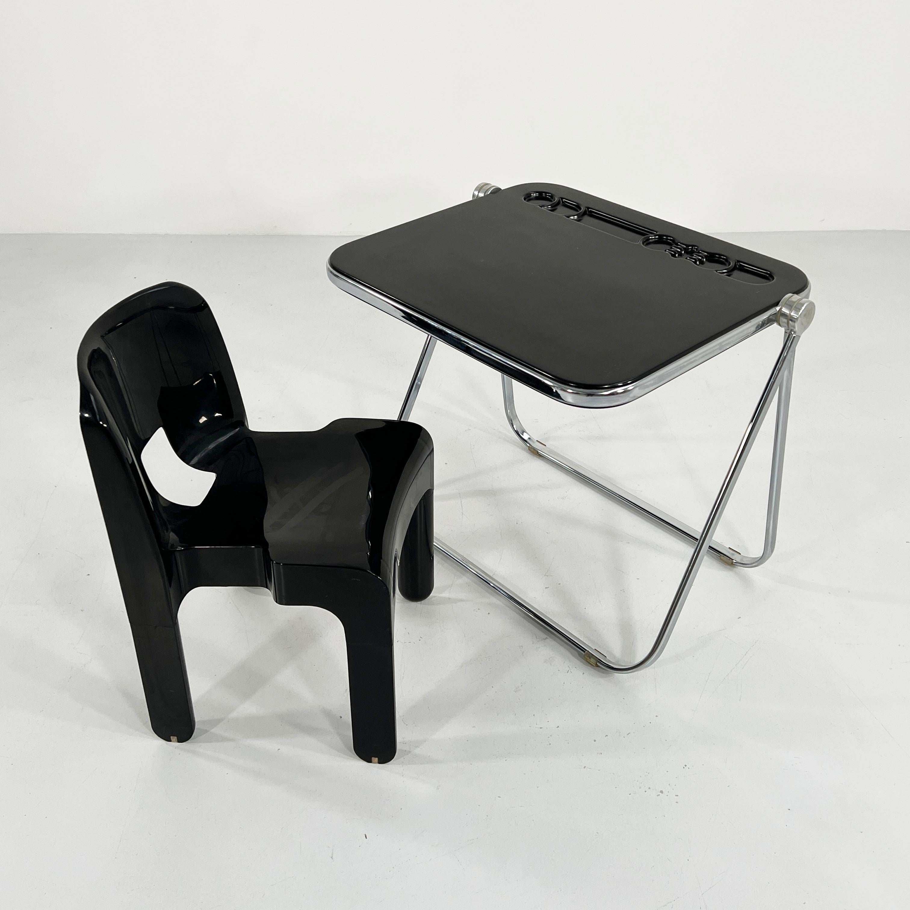 Late 20th Century Black Platone Folding Desk by Giancarlo Piretti for Anonima Castelli, 1970s