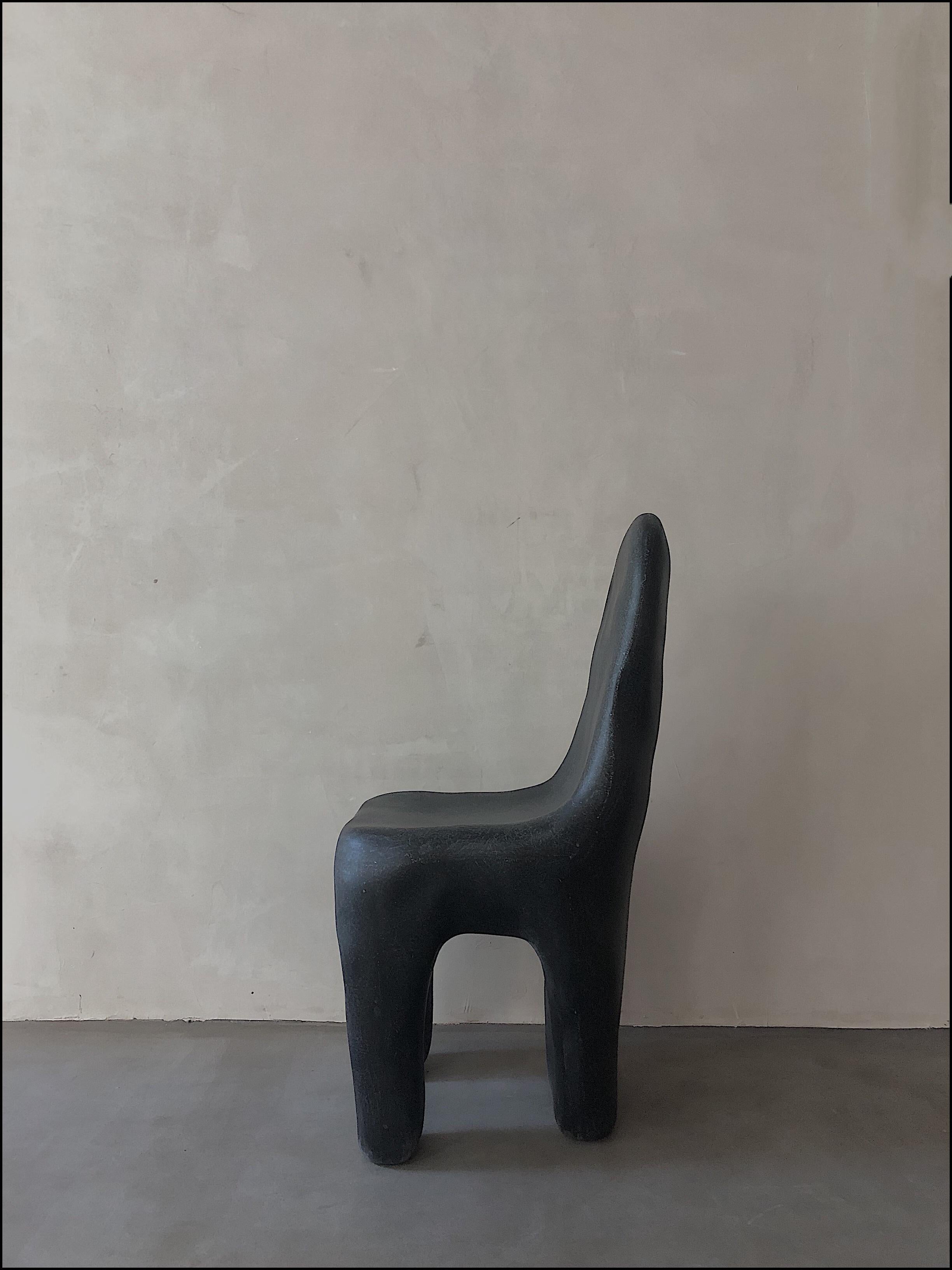 Modern Black Playdough Chair by kar For Sale