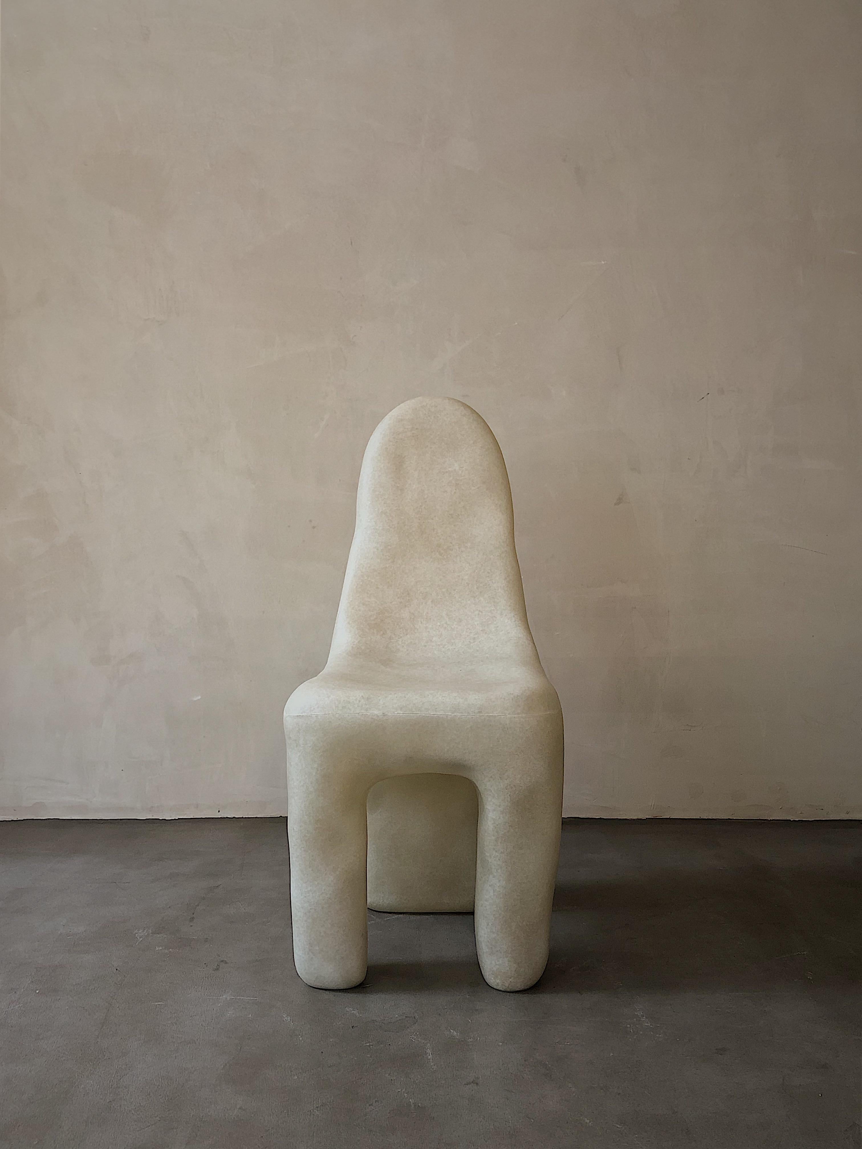 Fiberglass Black Playdough Chair by Karstudio