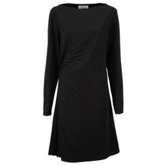 Black Pleated Detail Mini Dress Size S