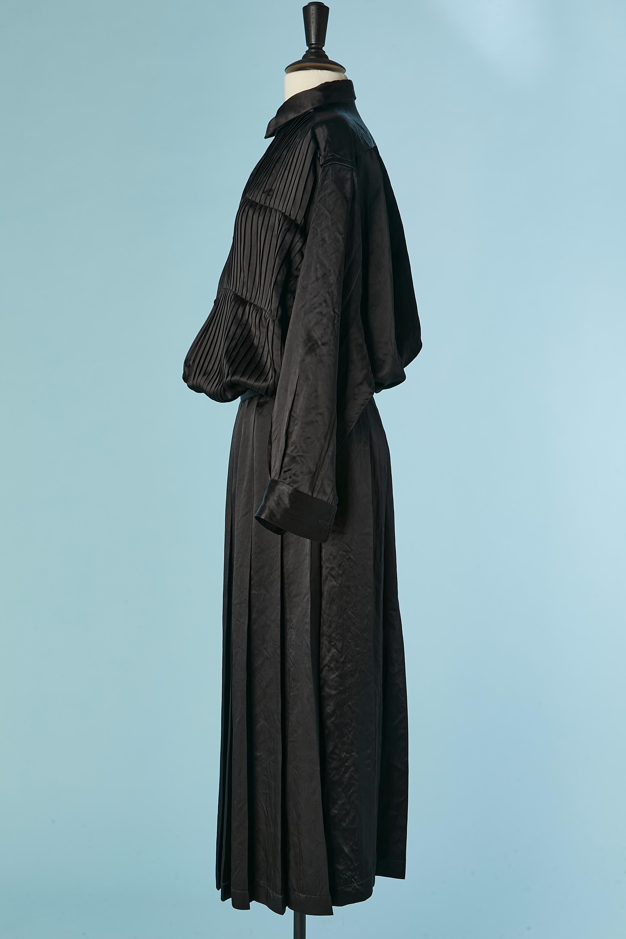 Ensemble di camicia e gonna plissettata nera Comme des Garçons in vendita 2
