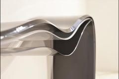 Black Plexiglass Console, Limited Edition Art Design by Raoul Gilioli