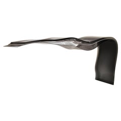 Black Plexiglass Console, Limited Edition Art Design by Raoul Gilioli