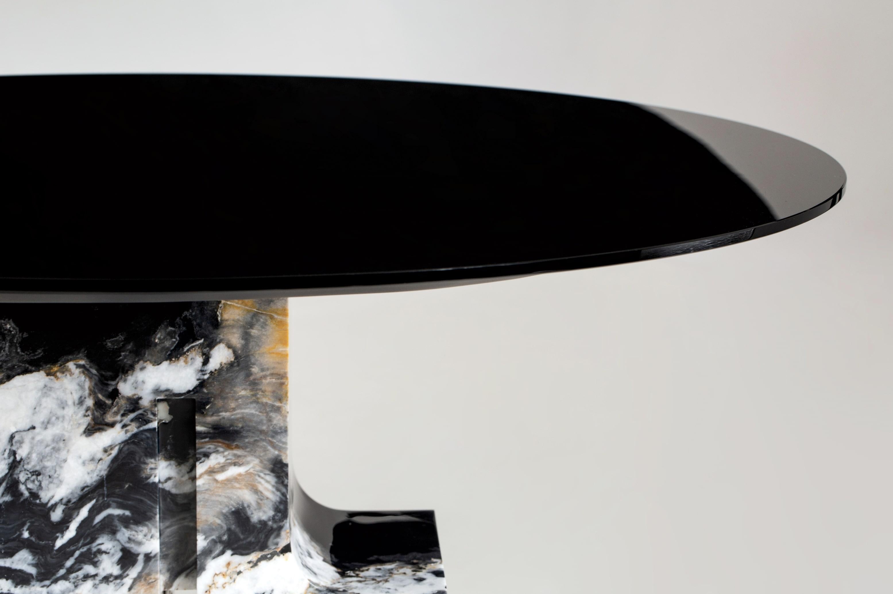 Contemporary Black Plume Table For Sale
