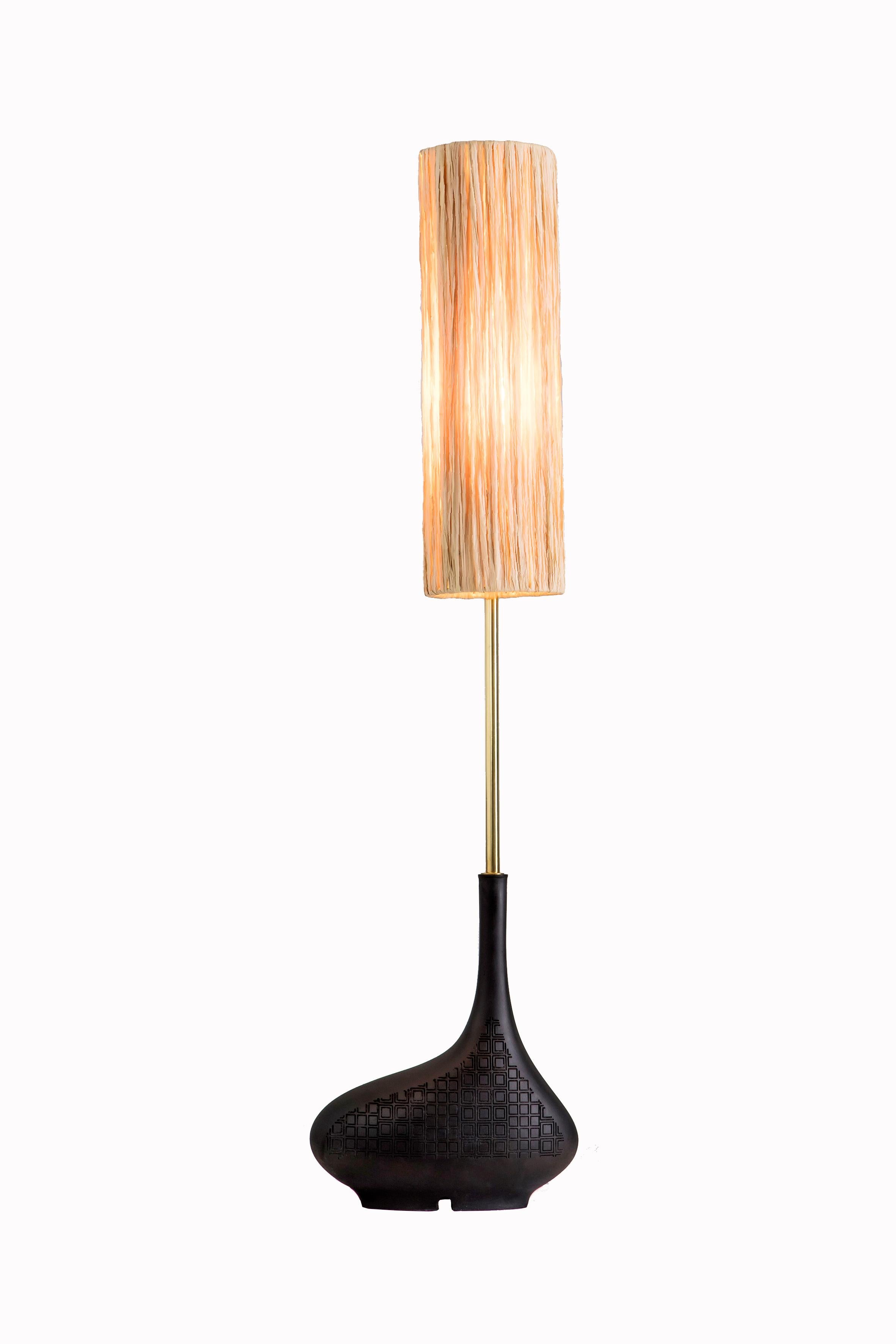 Black Pod Single Table Lamp by Egg Designs In New Condition In Geneve, CH