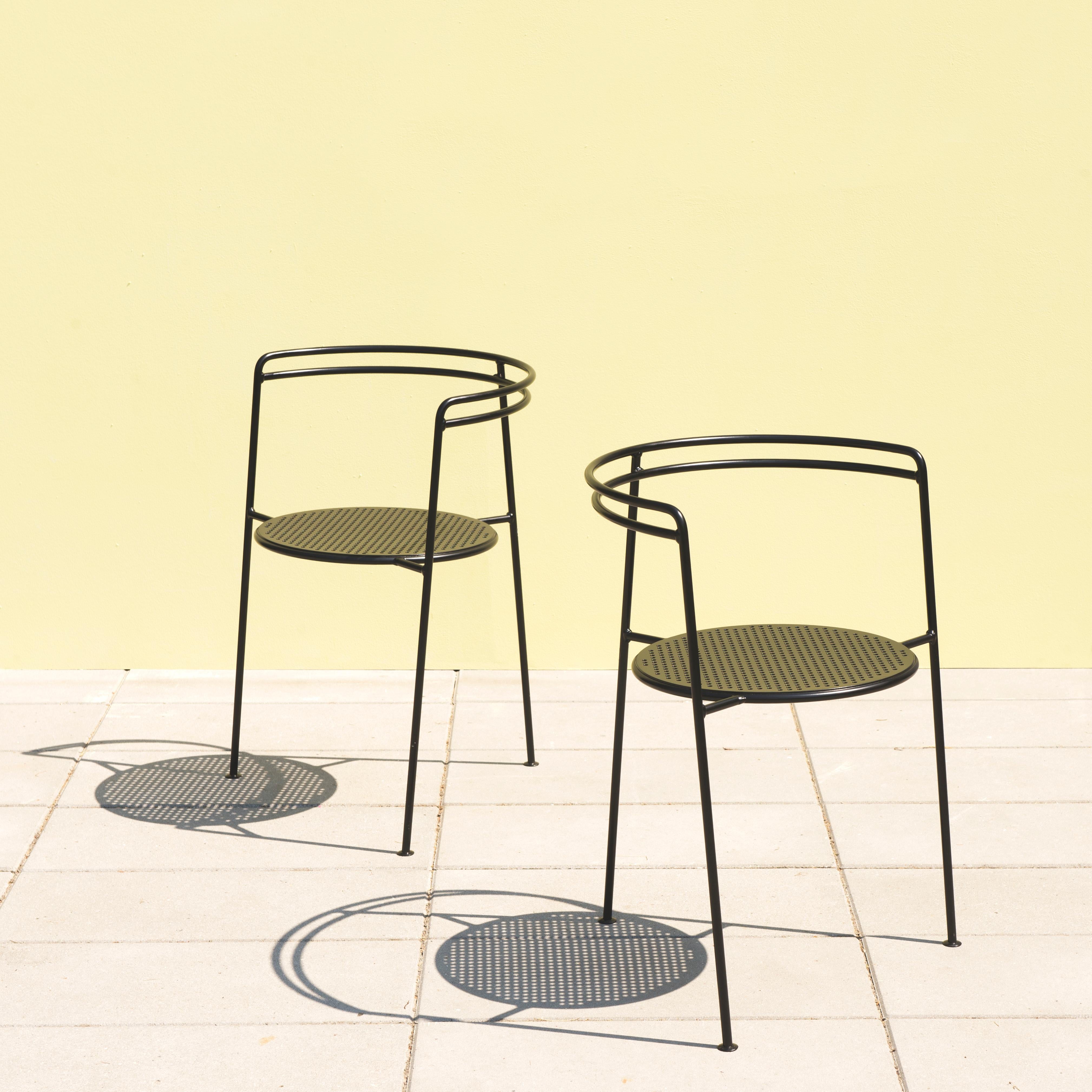 Métal Chaise Black Point de OK Design/One en vente