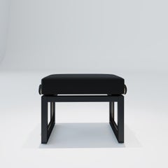 Black polished adjustable piano bench
