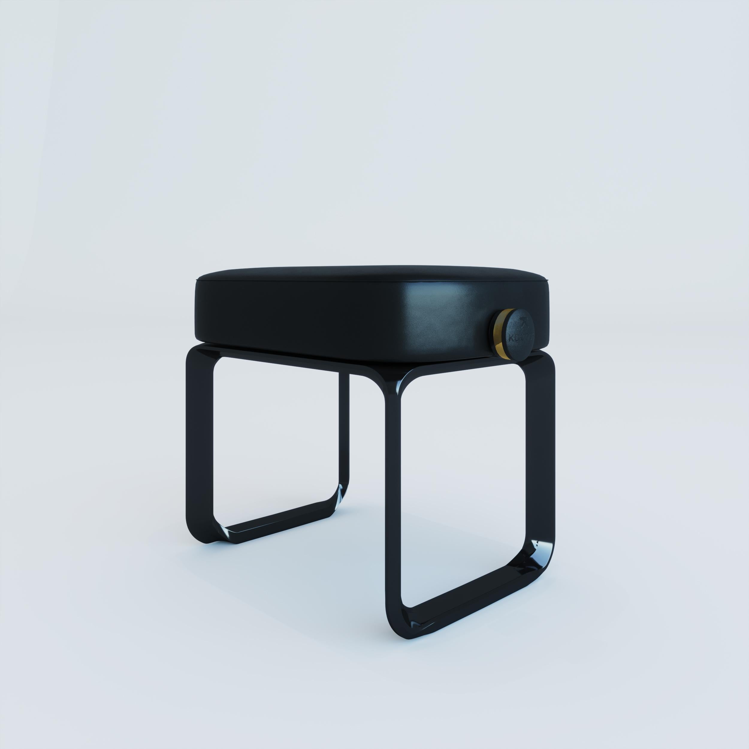 Espagnol Banc de piano réglable noir poli en vente