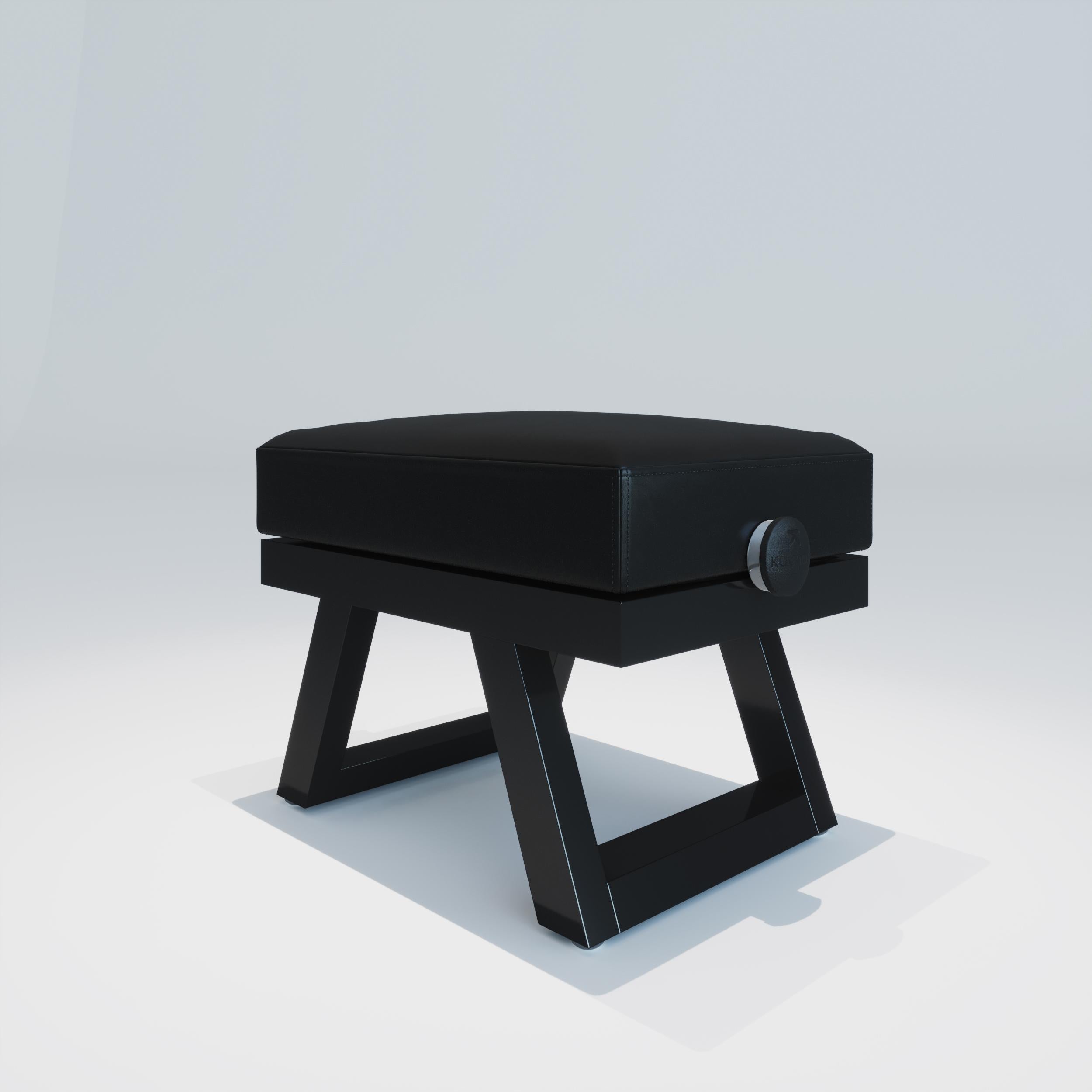 Contemporary Black polished adjustable piano bench For Sale