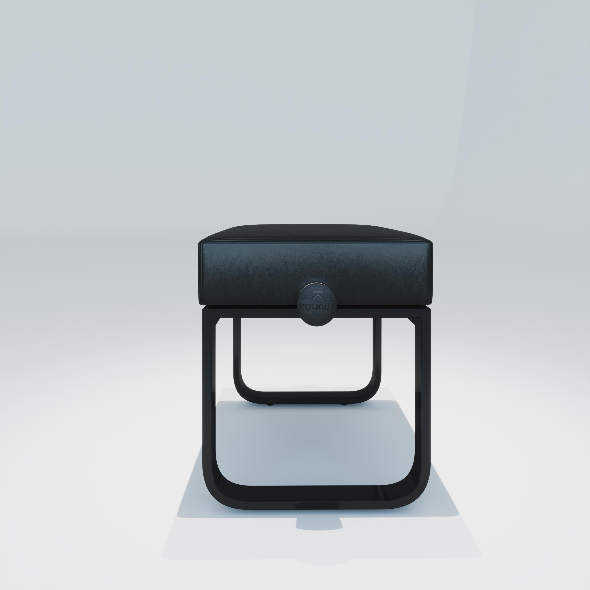 Banc de piano réglable noir poli en vente 1