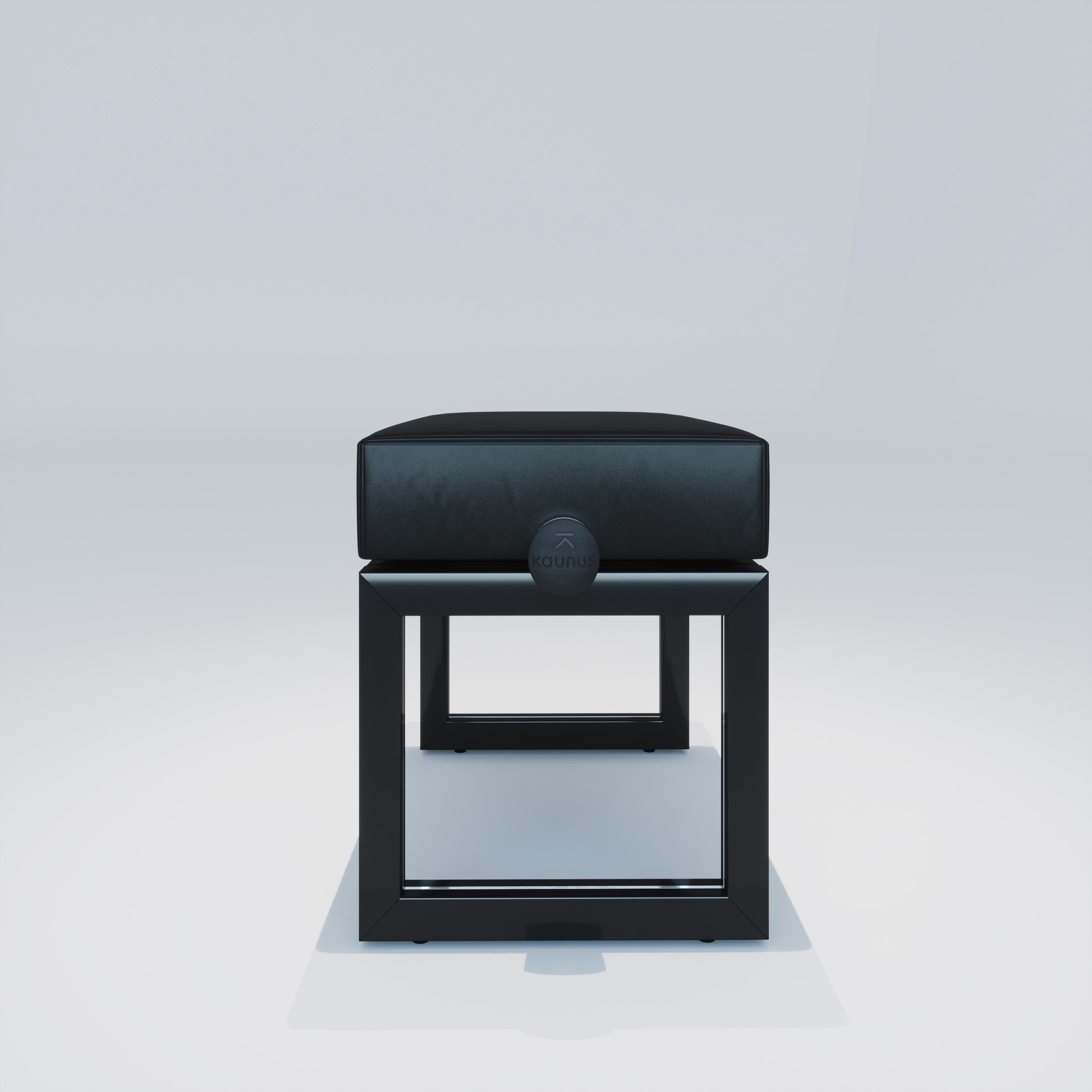 Banc de piano réglable noir poli en vente 2