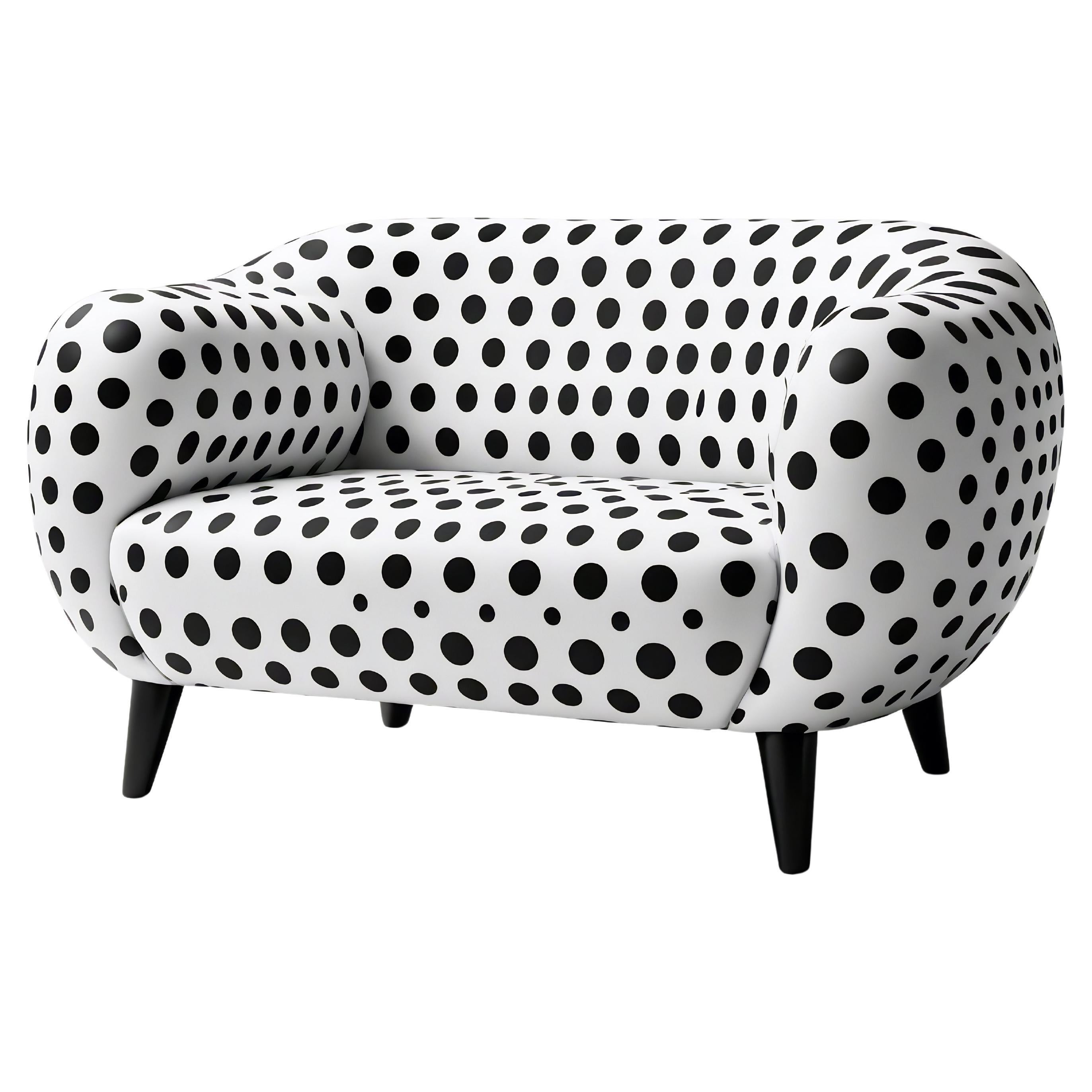 Black Polkadot Lounge Chair