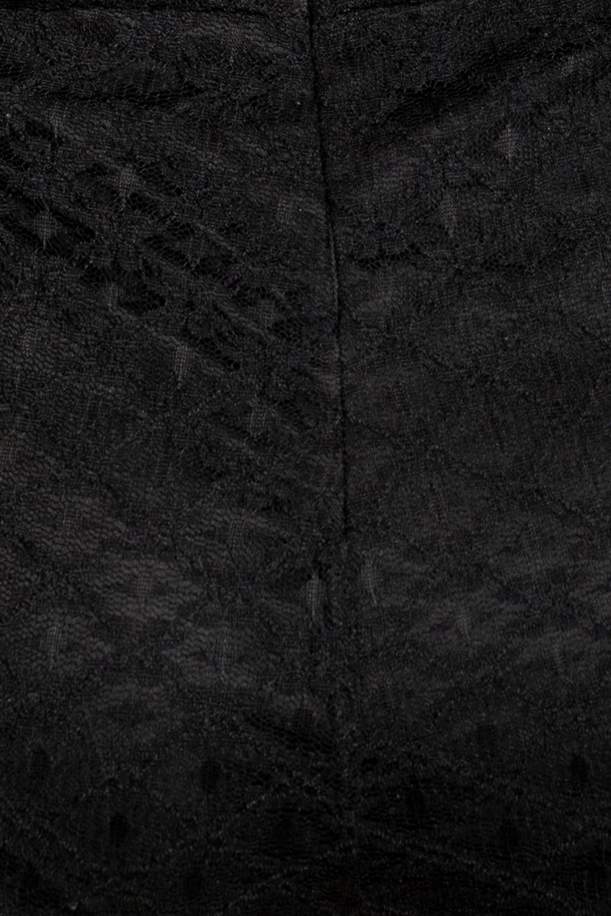 Robe à manches longues en dentelle Poly/Rayon Spandex noir en vente 3