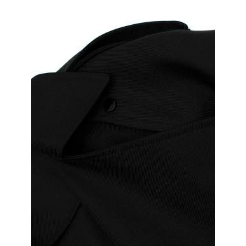 Men's black polyester twill trench coat For Sale