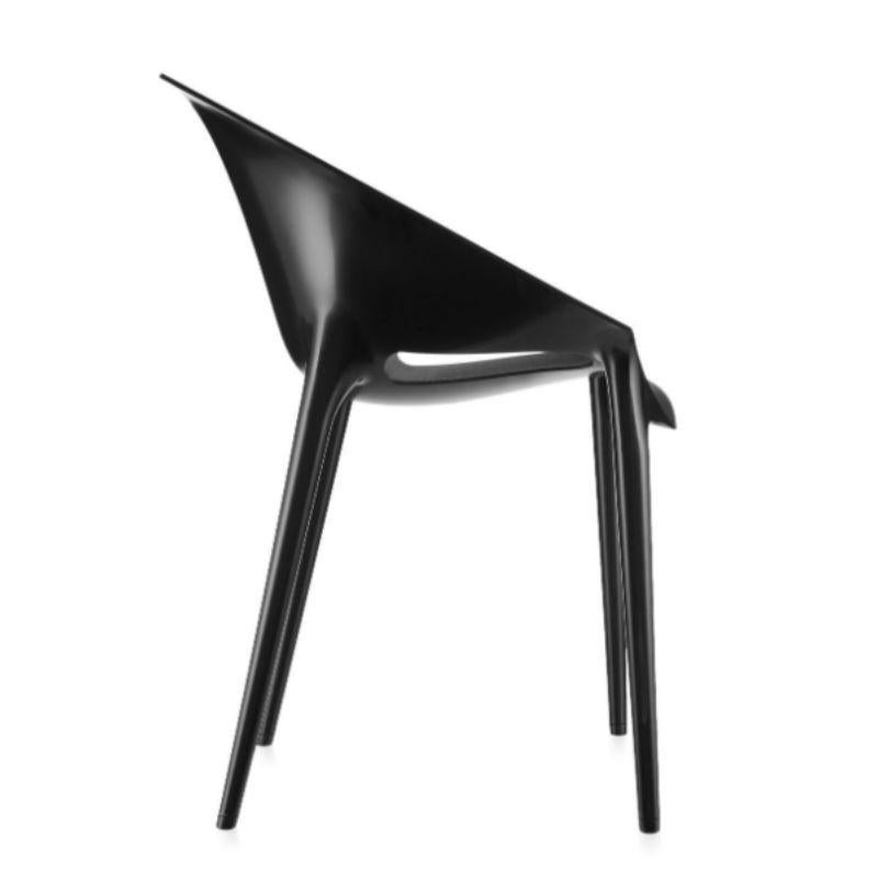 Futurist Black Polypropylene Stackable DR. Yes Chair by Philippe Starck & Eugeni Quitllet For Sale