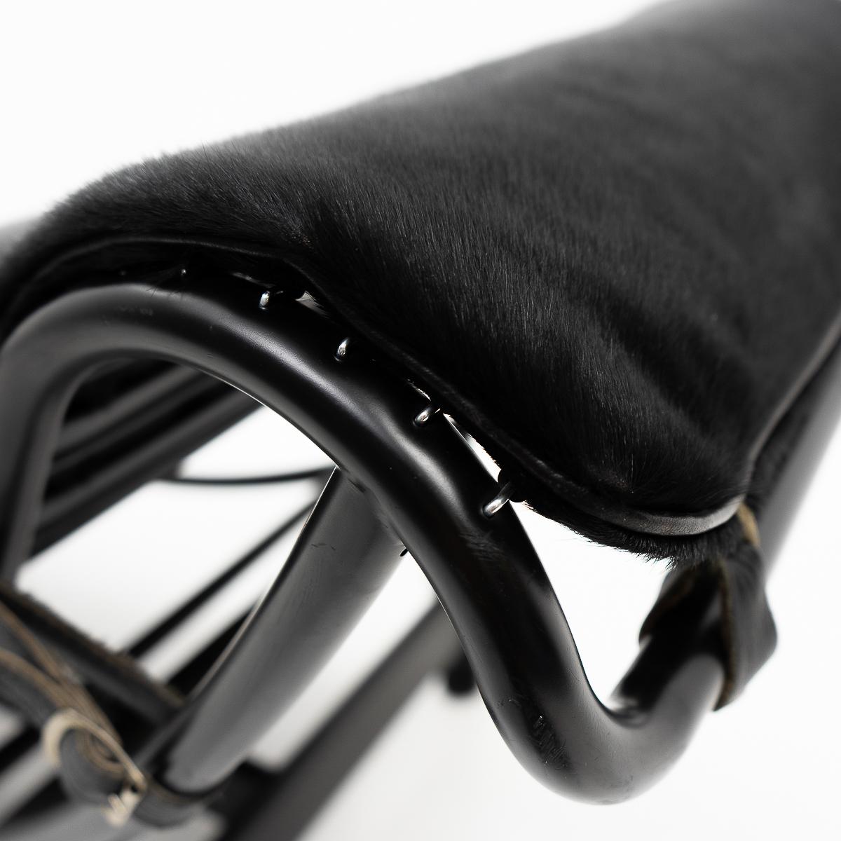 Late 20th Century Black Ponyskin LC4 by Le Corbusier, Cassina, 1990s For Sale