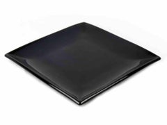 Olympia Black Porcelain Plate, 24cm, Elegant 1970s European Design