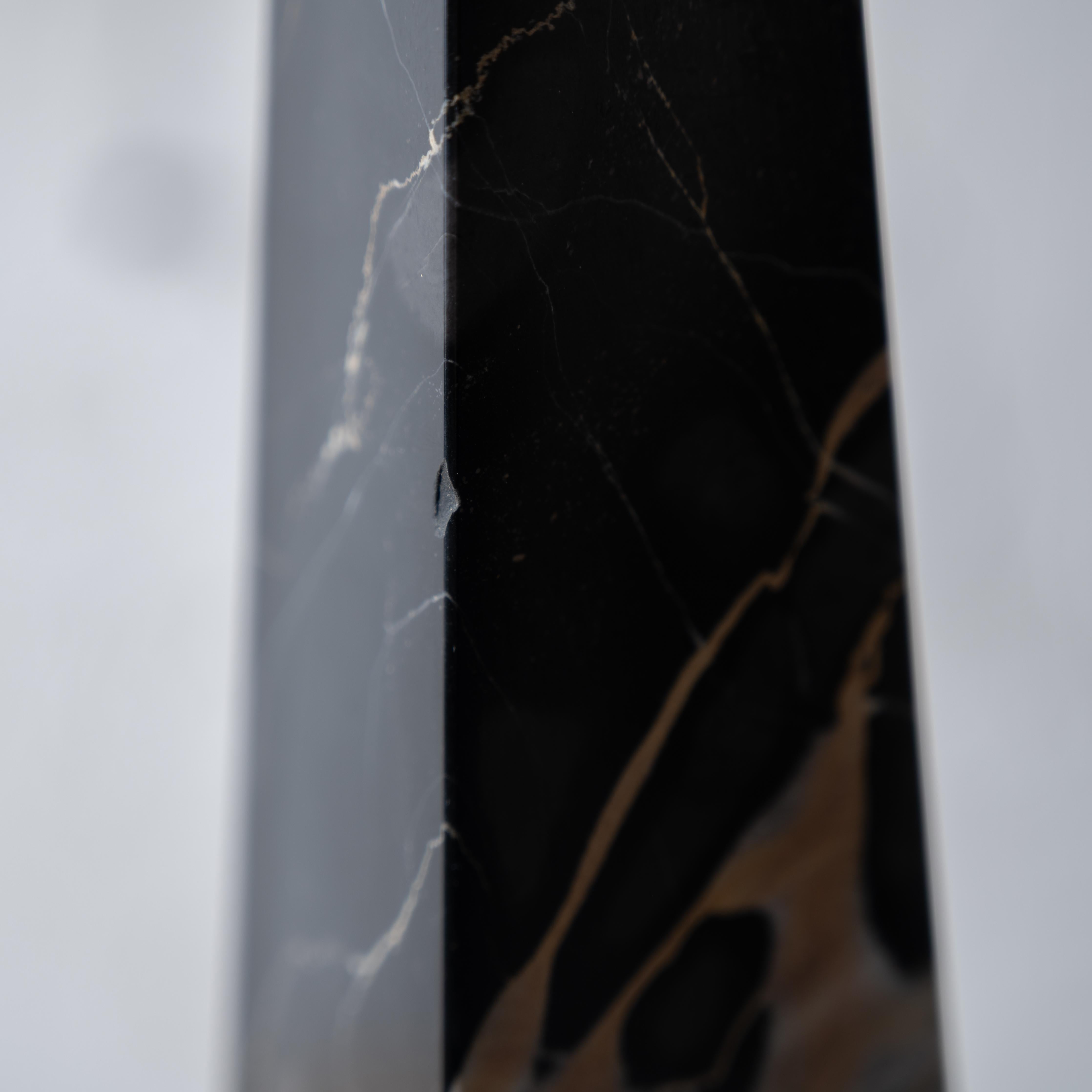 Black Portoro Italian Marble Obelisk For Sale 3