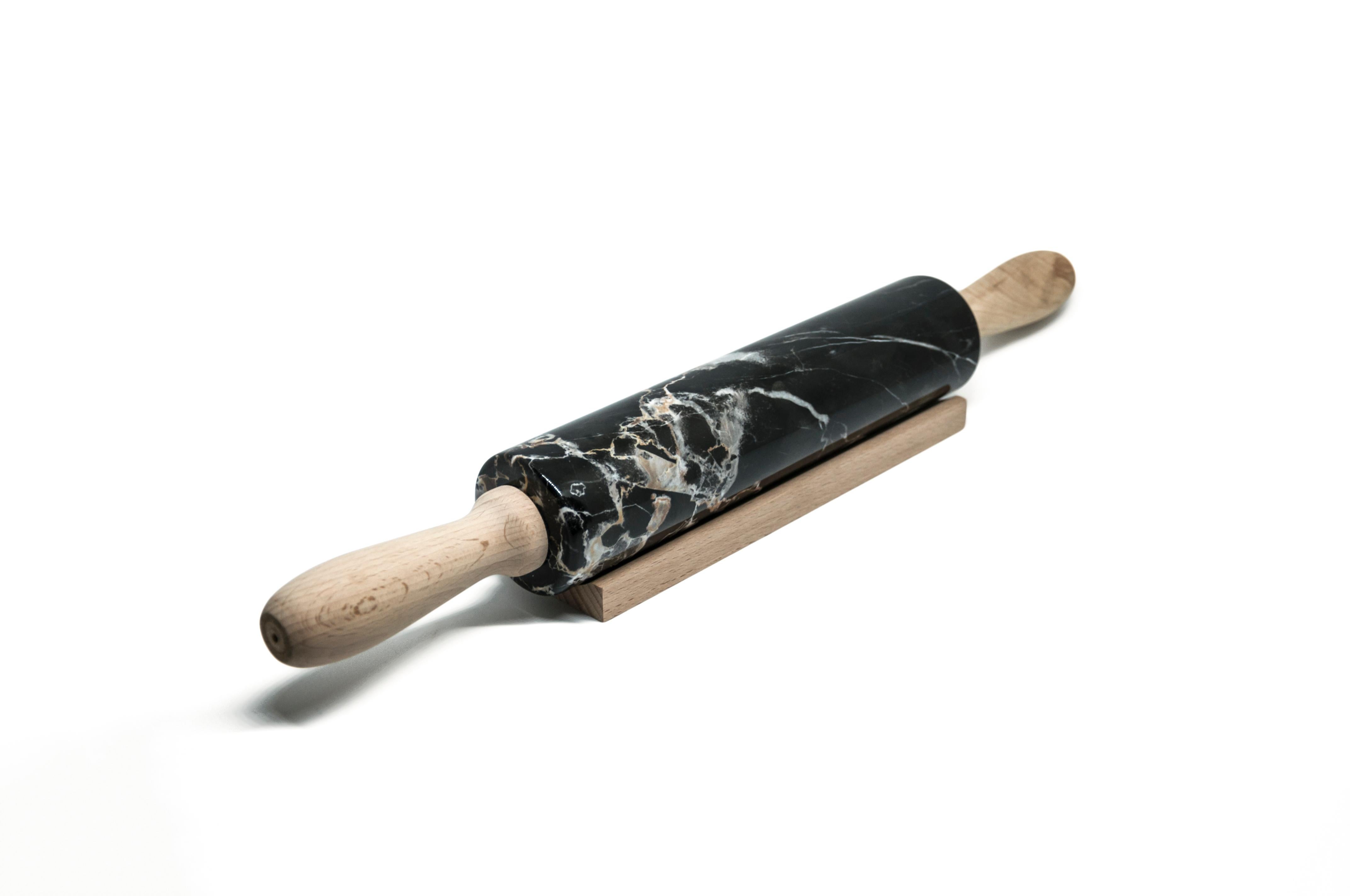 black marble rolling pin