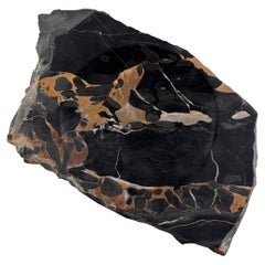Vintage Black Portoro Marble Sculptural Centerpiece/Valet Tray, Italy, 1970s