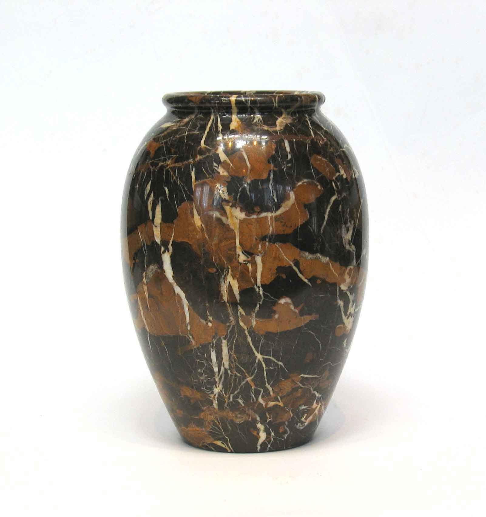 Black Portoro Marble Vase, circa 1970 For Sale 4