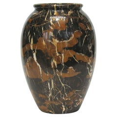 Black Portoro Marble Vase, circa 1970