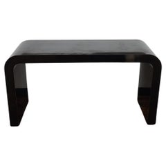 Black Post Modern Waterfall Console Table