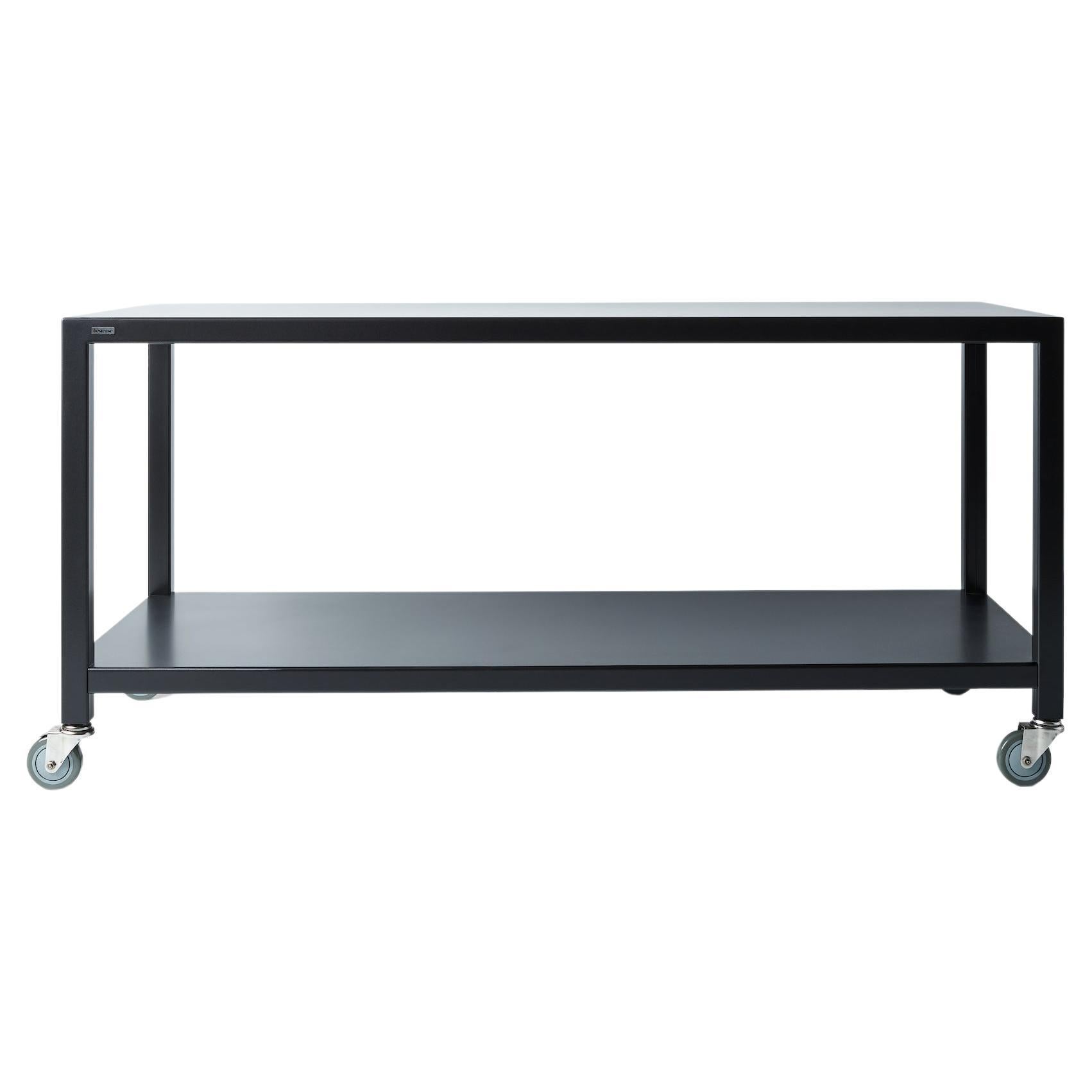 Black Powder Coated Steel Work Cart For Sale