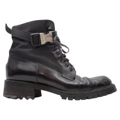 Black Prada Combat Ankle Boots
