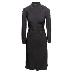Black Prada Long Sleeve Mock Neck Dress Size US S