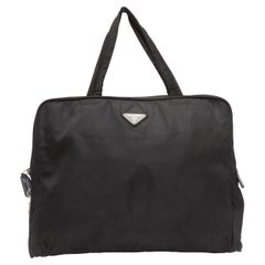 Black Prada Nylon Tote Bag