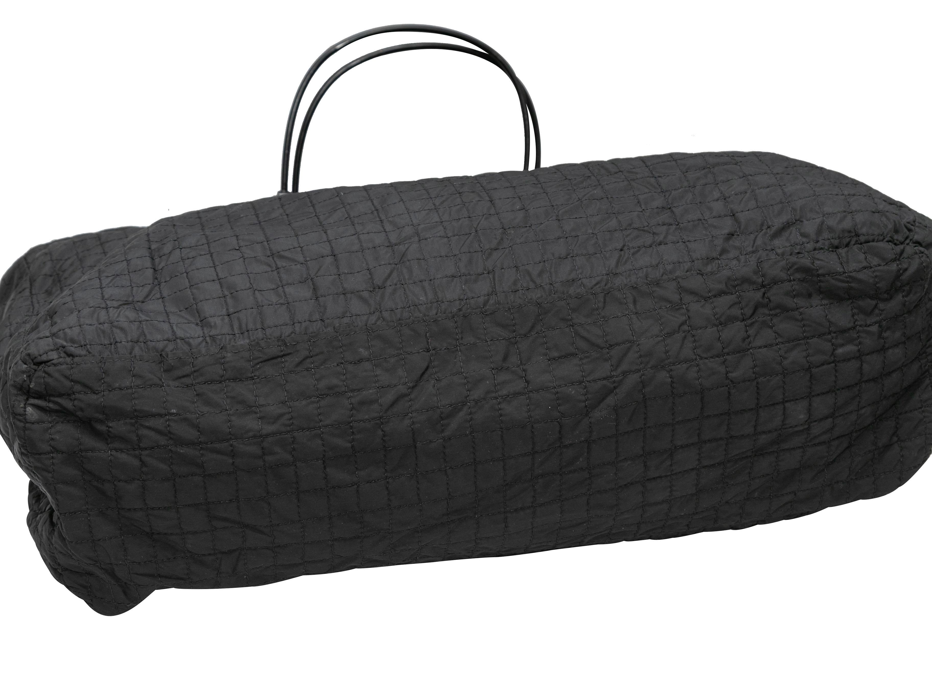 Women's or Men's Black Prada Quilted Nylon Tote Bag For Sale