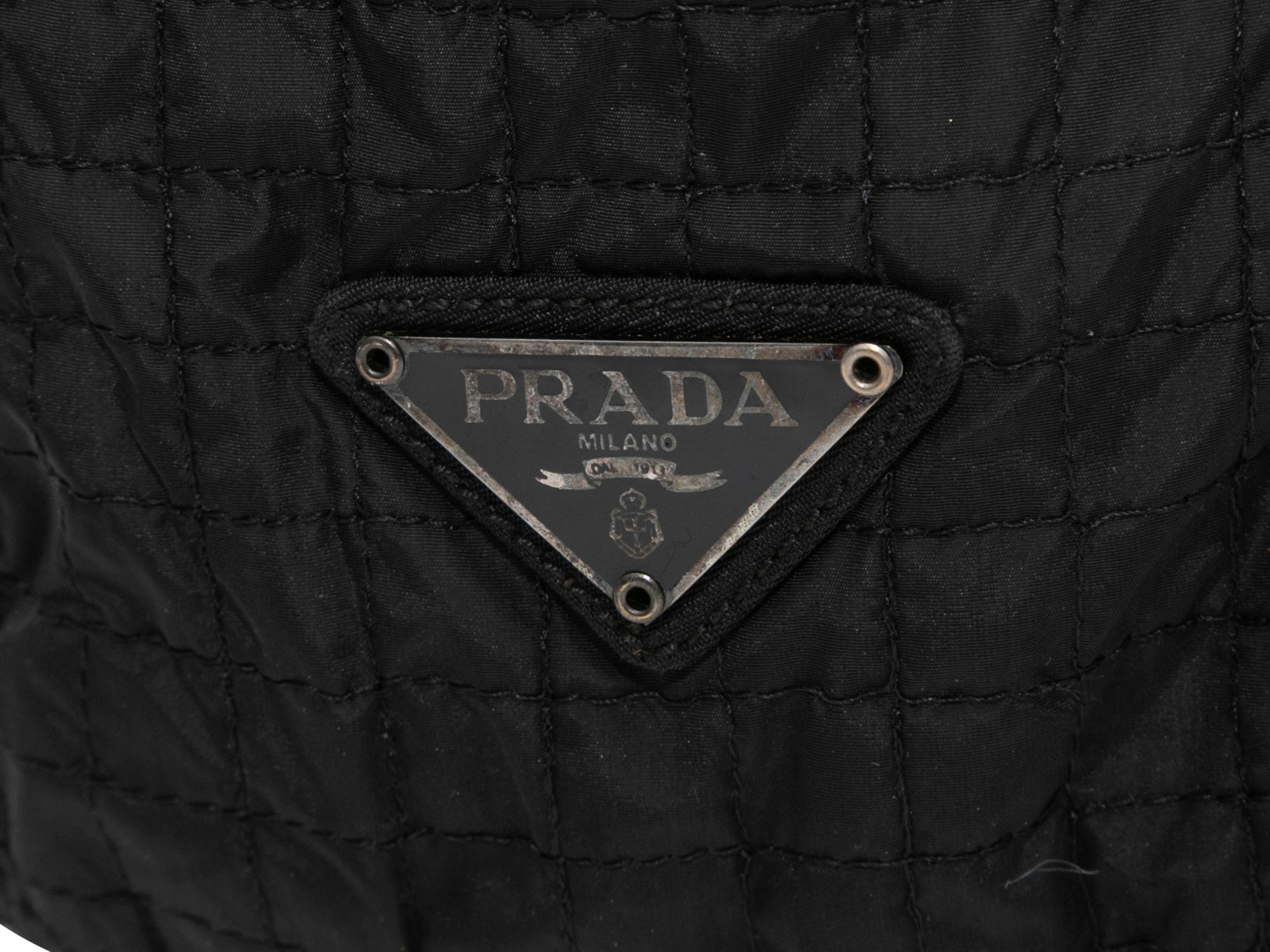 Black Prada Quilted Nylon Tote Bag For Sale 3