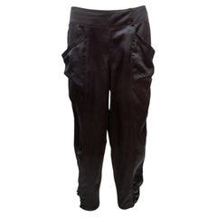Black Prada Satin Capri Pants