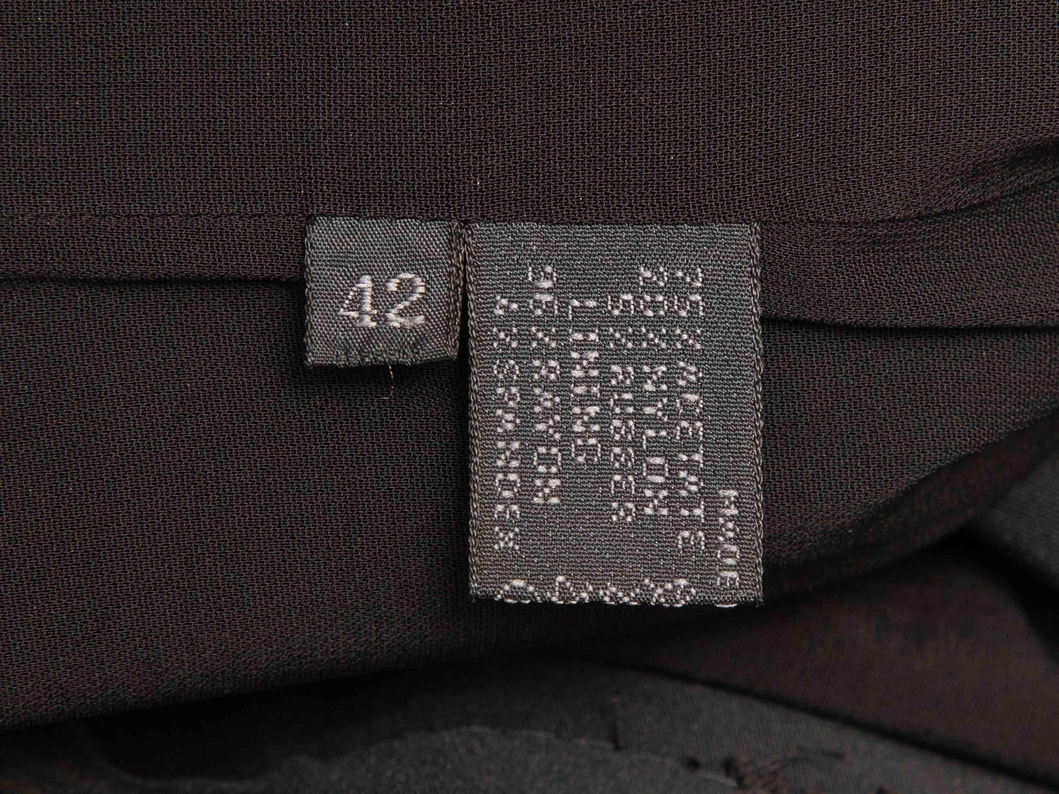 Schwarzes Prada Kurzärmeliges Knielanges Kleid Größe IT 42 im Angebot 2
