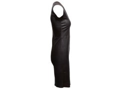 Black Prada Sleeveless Leather Dress Size IT 40