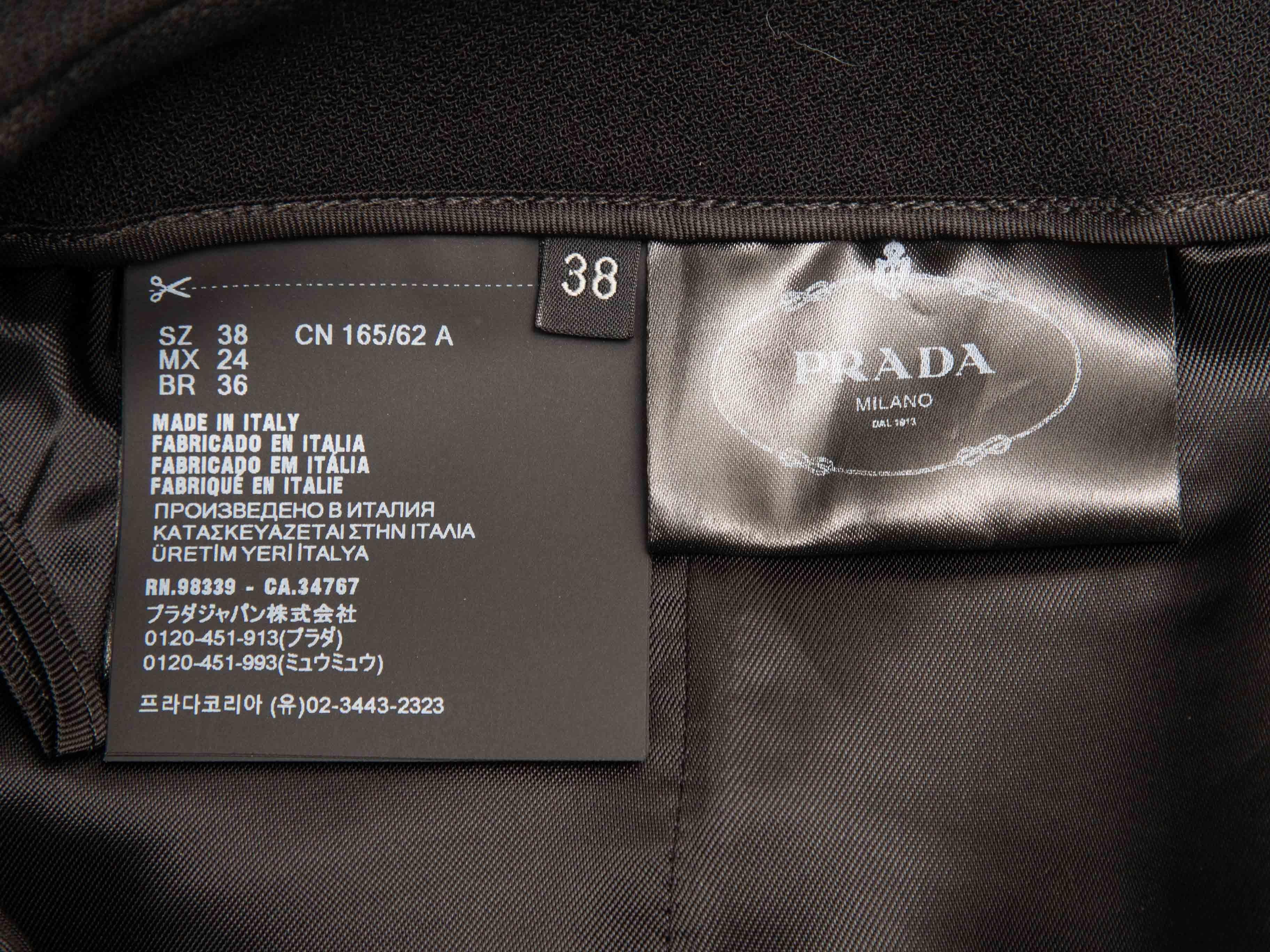 Black Prada Virgin Wool Pencil Skirt Size IT 38 Bon état - En vente à New York, NY