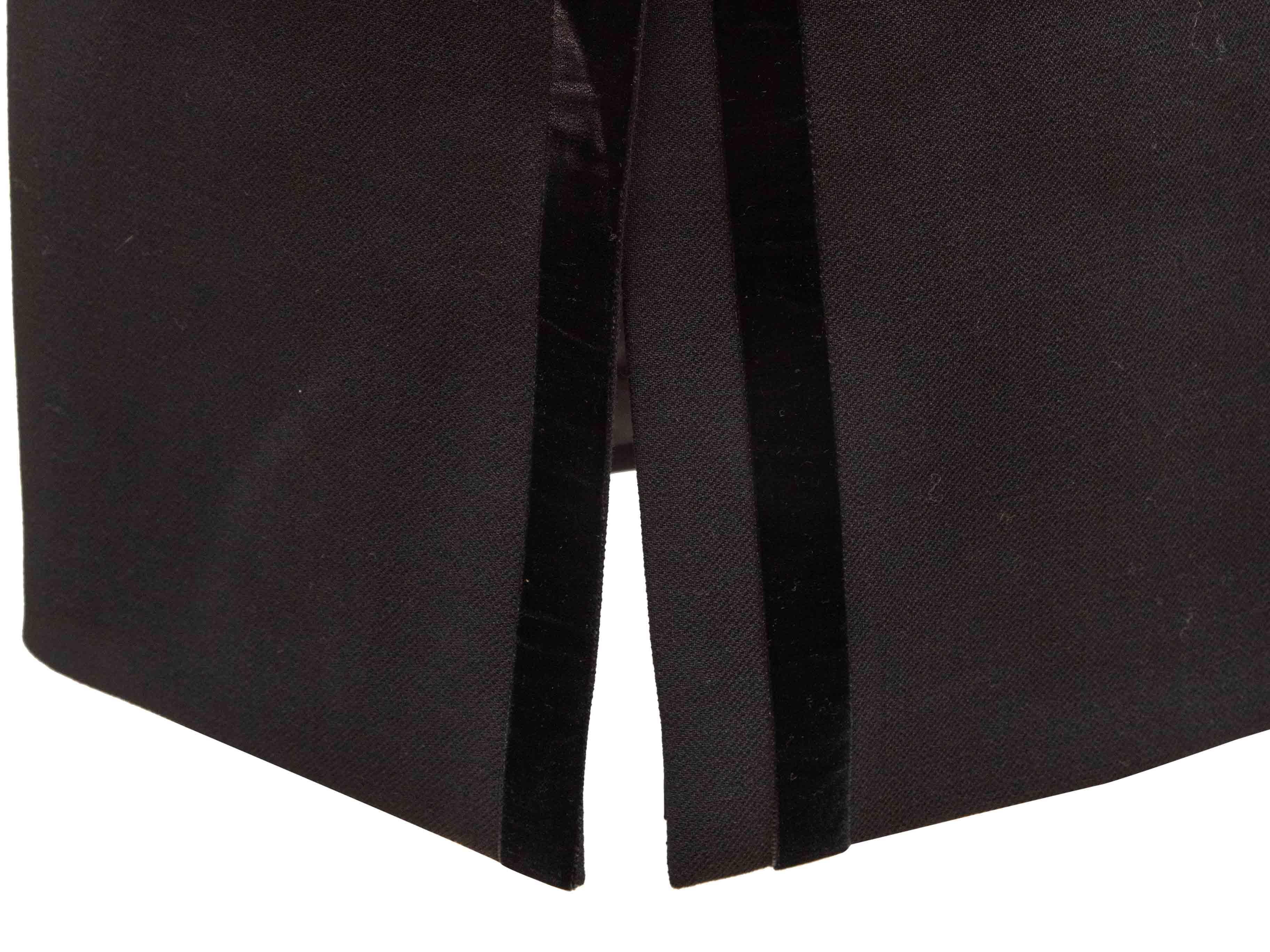 Black Prada Virgin Wool Pencil Skirt Size IT 38 en vente 1
