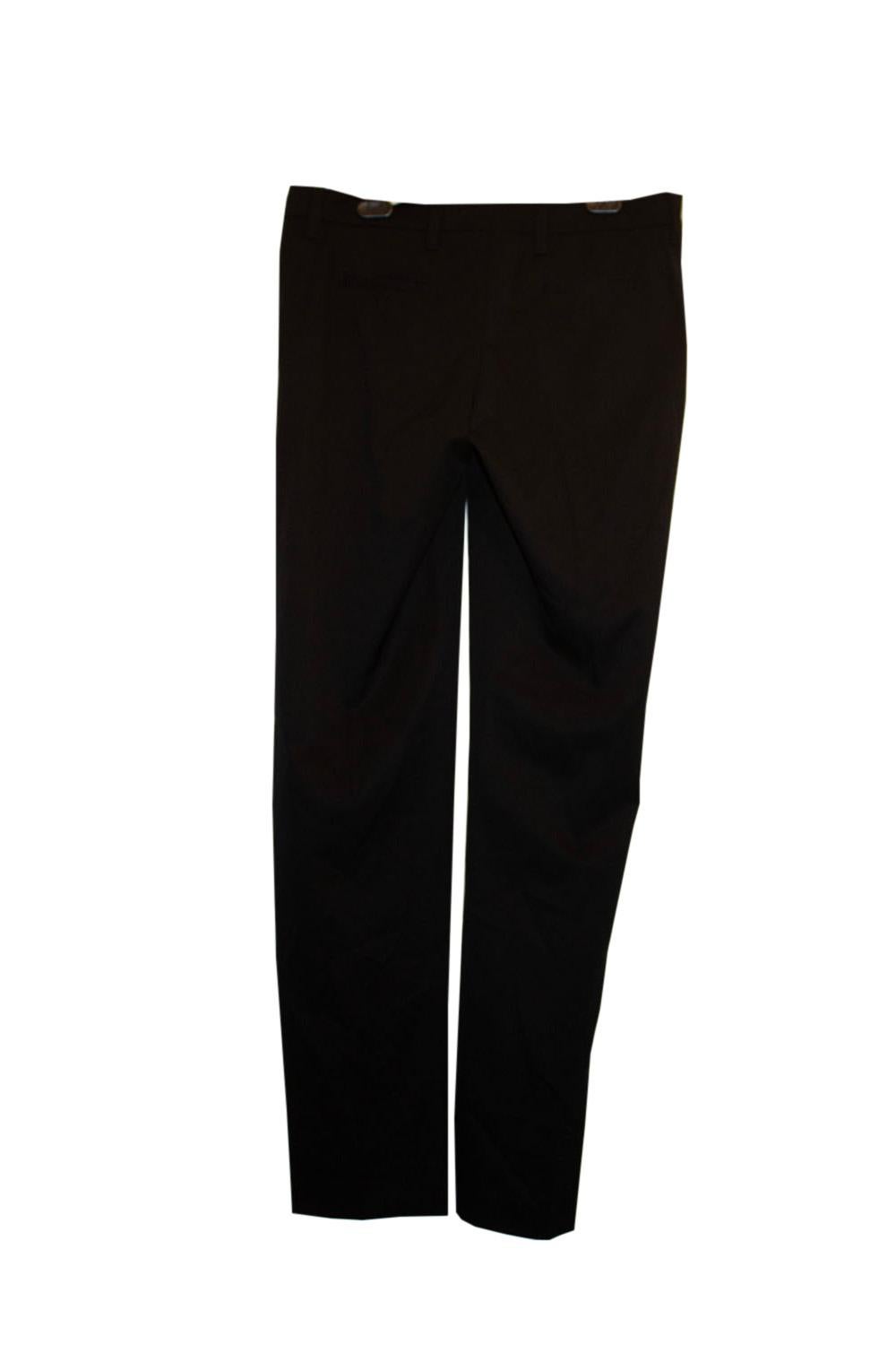Women's or Men's Black Prada Wool Trousers / Pants For Sale