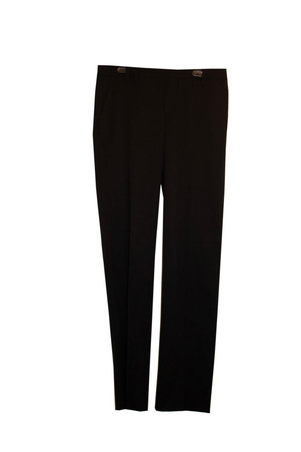 Black Prada Wool Trousers / Pants For Sale 2