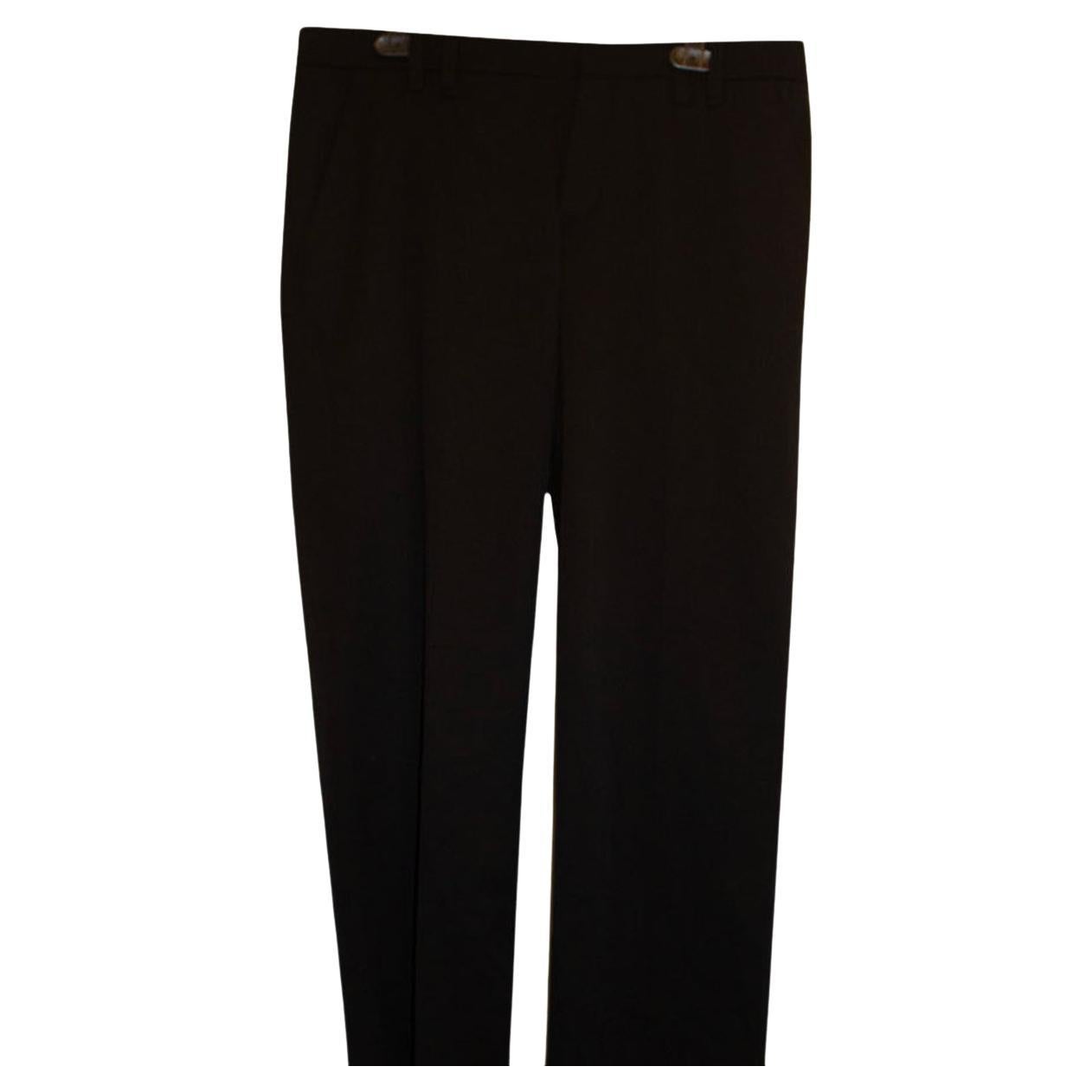 Black Prada Wool Trousers / Pants For Sale