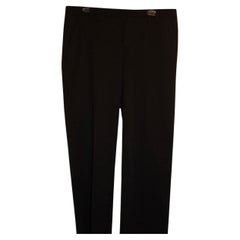 Schwarze Prada-Hose/Hose aus Wolle in Schwarz