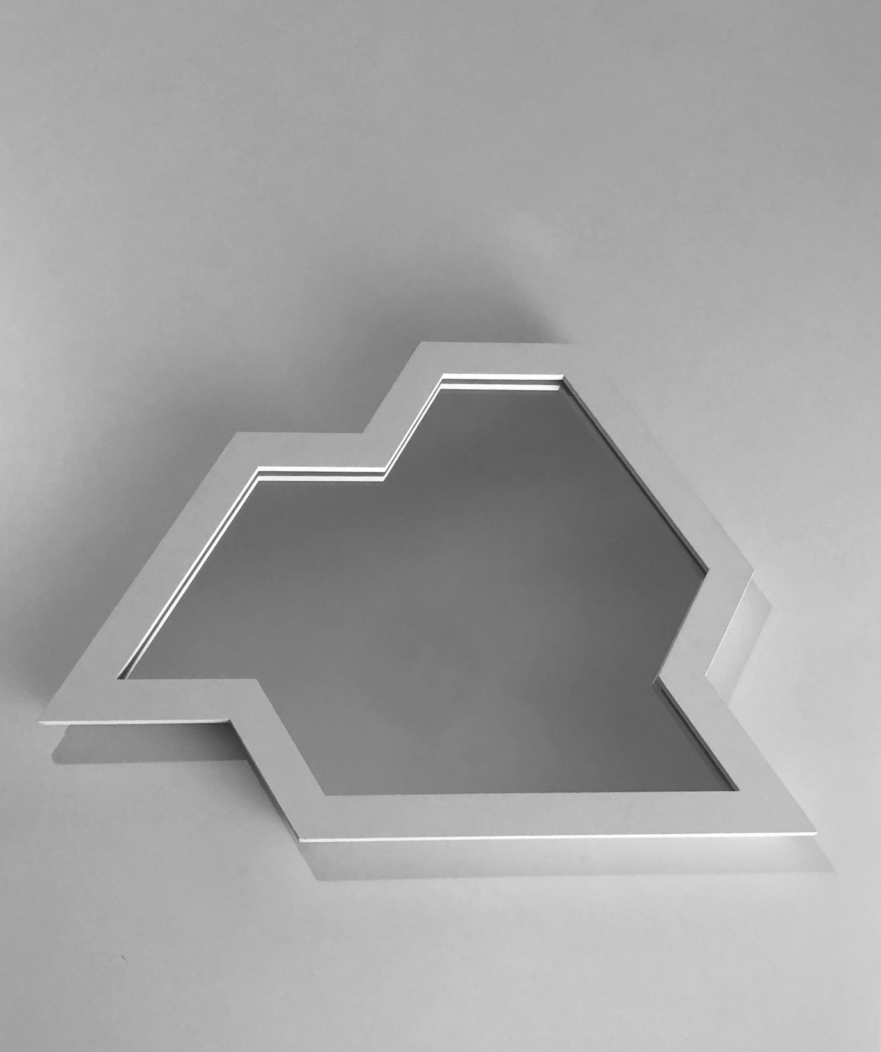 Black Present Perimeter Small Mirror No.31 by Designer Jonathan Nesci 3