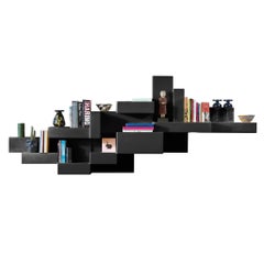 Black Primitive Bookshelf by Studio Nucleo, Made in Italy
