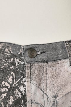 Black printed jean orchid and butterfly with touch of gold glitter Just Cavalli