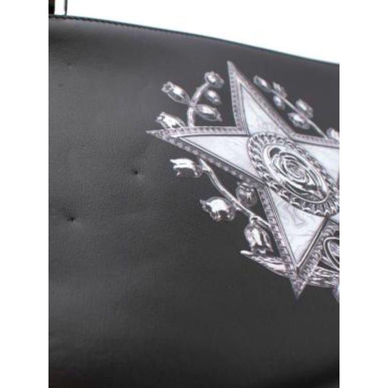 Black Printed Leather Pouch For Sale 5