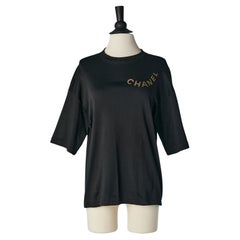 Noir  imprimé  tee-shirt CHANEL 