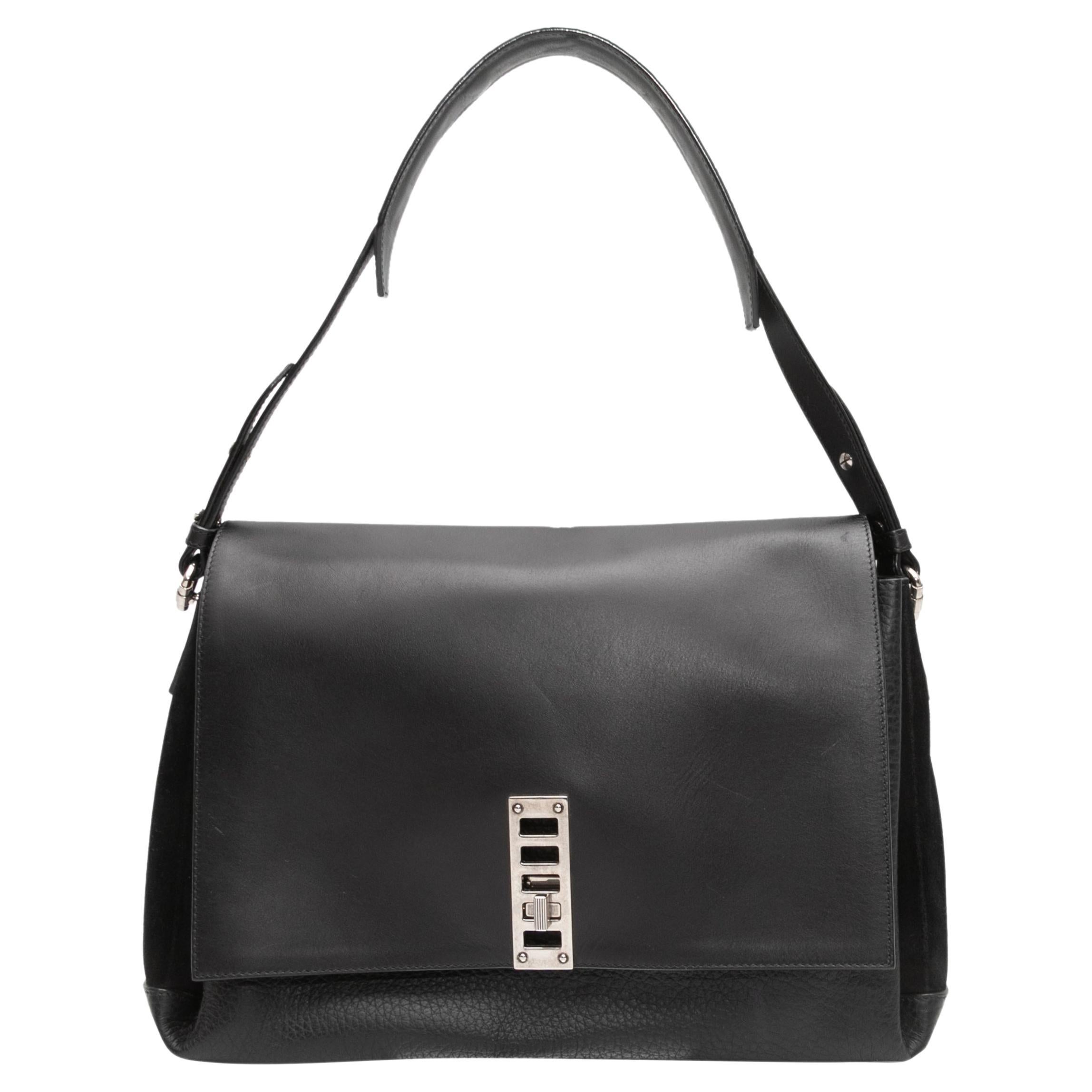Black Proenza Schouler Leather Shoulder Bag For Sale