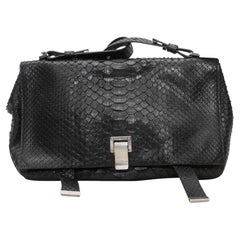Black Proenza Schouler Python Shoulder Bag